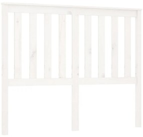 Tablie de pat, alb, 126x6x101 cm, lemn masiv de pin Alb, 126 x 6 x 101 cm, 1