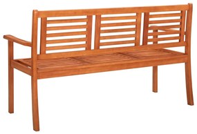 Banca gradina 3 locuri, cu perna, 150 cm, lemn masiv eucalipt Antracit, 150 cm, 1