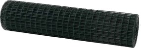 vidaXL Gard Euro Verde 1,2 x 25 m Fier acoperit cu PVC