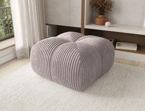 Puf Tapitat Covio 85x85x52 cm, Gri deschis Velvet – Modullo 03