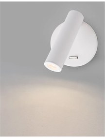 Aplica LED cu spot directionabil design minimalist Laredo alba NVL-8140521