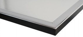 Oglinda dreptunghiulara cu rama din polistiren argintie/neagra Cliff, 56cm (L) x 36cm (W) x 1.6cm (H )