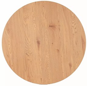 Masa de dining din stejar cu picioare negre ASTER 120x120