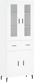 vidaXL Dulap înalt, alb, 69,5x34x180 cm, lemn compozit