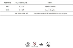 Aplica de perete iluminat exterior clasic IP54 MERIBEL 2L