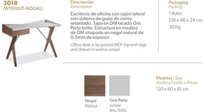 Birou elegant design modern Lory AC-W1010OT-NOGAL