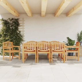 3157936 vidaXL Set mobilier de grădină, 9 piese, lemn masiv de tec