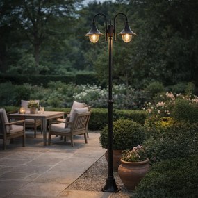 Felinar clasic de exterior negru 200cm IP44 - Daphne