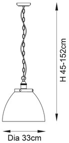 Endon 106895 - Candelabru pe lanț HANSEN 1xE27/10W/230V, finisaj cupru