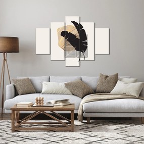 Tablou - Abstracție cu frunze tropicale N⁰4 (150x105 cm)