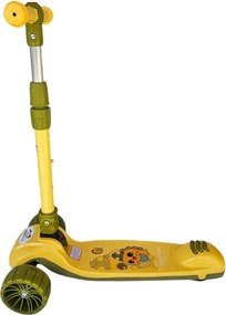 Trotineta copii cu roti luminoase din silicon NOVOKIDS™ Mini Scooter 8150, Cu melodii si lumini, 3 roti, Pliabila, Maner reglabil pe inaltime, Maxim