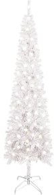 Brad de Craciun subtire cu LED-uri, alb, 210 cm 1, Alb, 210 cm