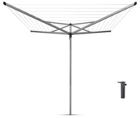 Urcator de rufe pentru exterior Brabantia Essential 90300258, 50 m, Ancora pentru beton, Rezistent la coroziune, Inox