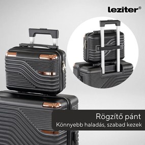 TraveLux Urban XVIII gurulós bőrönd szett fekete