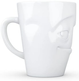 Cană din porțelan cu mâner șarlatan, 58products, alb