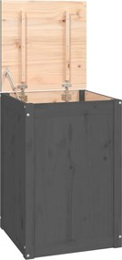 vidaXL Cutie de rufe, gri, 44x44x66 cm, lemn masiv de pin