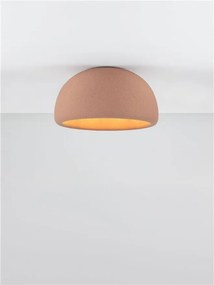 Lustra aplicata tavan cu textura granulata Davo 43cm, rosu caramiziu