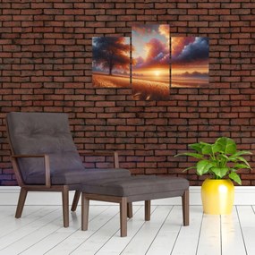 Tablou – Apus de soare pe câmp (90x60 cm)