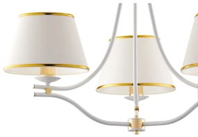 Jupiter 2085 - Candelabru pe lanț SAMBA 3xE27/15W/230V alb/auriu