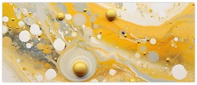 Tablou - fundal abstract cu decor de aur (120x50 cm)