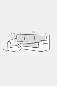 Husă pentru canapea colţar Moorea gri - partea stângă gri 40x50 cm