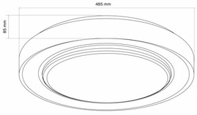 Plafonieră LED dimabilă ZYGMUNT LED/72W/230V 3000-6000K IP44 + telecomandă