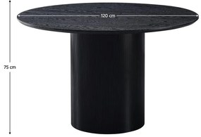 Masă de sufragerie Mohar 2 (negru)(pentru 4 persoane). 1096923