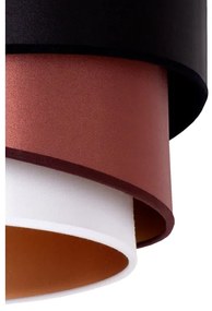 Lustră pe cablu Duolla KOBO 1xE27/15W/230V d. 45 cm negru/roșu-burgund/argintiu