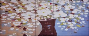 vidaXL Set tablouri din pânză, vas cu flori, multicolor, 150 x 60 cm