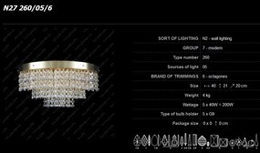 Aplica de perete moderna cristal Bohemia N27 260/05/6