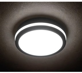 Plafonieră LED Kanlux 38789 BENO LED/12/18W/230V 3000/3500/4000K IP65 antracit