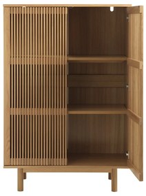 Dulap în culoare naturală cu aspect de lemn de stejar 95x140 cm Tiber – Unique Furniture