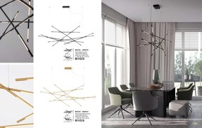 Lustra LED XL suspendata design modern RACCIO negru
