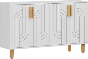Consola, Hanah Home, Rodney, 120x73.6x29.6 cm, Alb