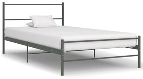 284685 vidaXL Cadru de pat, gri, 100 x 200 cm, metal