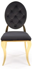 Scaun K556 velvet negru Blu19/auriu