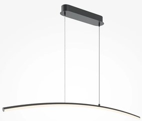 Lustra LED suspendata design minimalist Curve negru