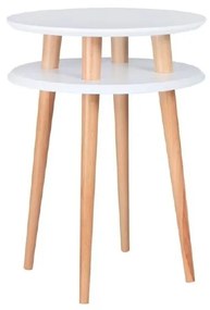 Măsuță auxiliară Ragaba UFO ⌀ 45 cm, alb