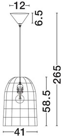 Lustra/Pendul ratan design natural SOLITA maro