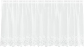 vidaXL Cortină din Dantelă cu perdele Alb 100 x 300 cm Poliester