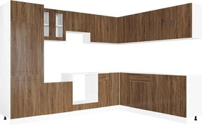 vidaXL Set dulap de bucătărie din 14 piese „Porto” stejar maro lemn