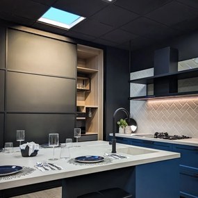 Panou incastrabil LED efect vizual luminator cer albastru BLUE SKY 60x60cm