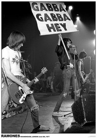 Poster Ramones Roundhouse - London 1977, (59.4 x 84.1 cm)