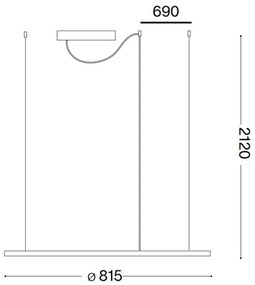 Lustră LED pe cablu Ideal Lux HULAHOOP LED/39W/230V 3000K d. 81,5 cm CRI 90 alb