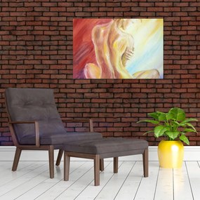 Tablou - Imaginea unei femei care se odihnește, pictură în ulei (90x60 cm)