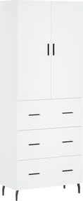 vidaXL Dulap înalt, alb, 69,5x34x180 cm, lemn compozit