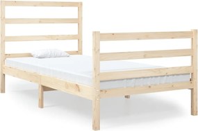 vidaXL Cadru de pat single, 90x190 cm, lemn masiv de pin