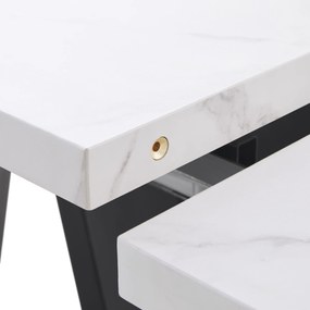 Masă de luat extensibilă, Alb+Negru | Aosom Romania