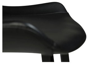 Scaun de bar din imitație de piele DAN-FORM Denmark Hype, negru