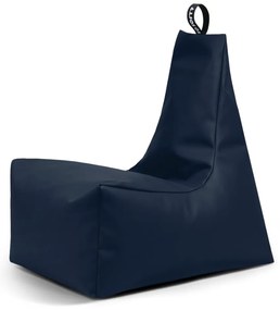 Fotoliu bean bag albastru închis cu tapițerie din imitație de piele Icy XL – So Soft?